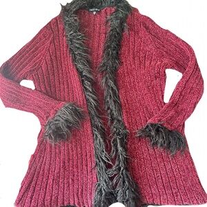 Dolls Kill Current Mood Sz L/XL Dark Romantic Penny Lane Style Duster Chenille